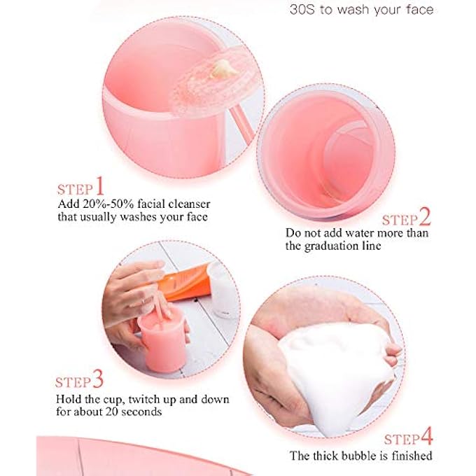 KOVCOAP FACE FOAM MAKER RICH CREAM FOAMER SKINCARE TOOLS TRAVEL HOUSEHOLD CONVENIENT QUICK LIGHTWEIGHT CUP WHIP WASH FACIAL SKIN 2 PIECES - Image 3